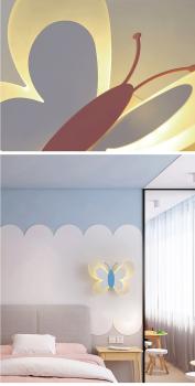 360Home Kinderzimmer Cartoon Schmetterling Wandleuchte Nachtlicht
